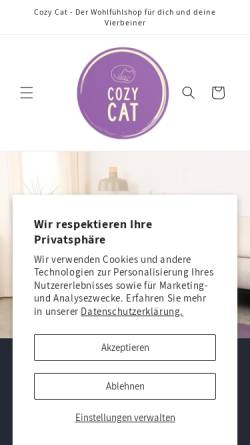 Vorschau der mobilen Webseite www.cozy-cat.eu, Cozy Cat
