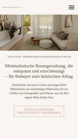 Vorschau der mobilen Webseite viktoriasemmler.de, Viktoria Semmler INTERIORS