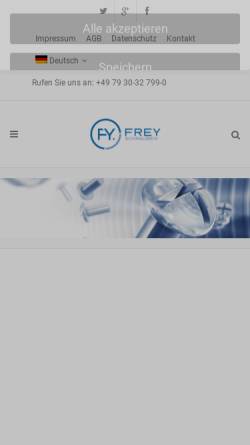 Vorschau der mobilen Webseite www.frey-schrauben.de, Frey Schrauben GmbH