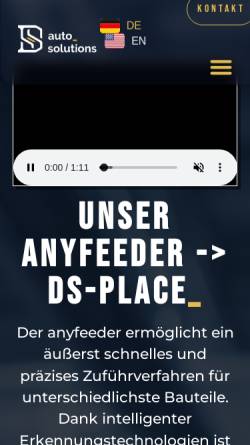 Vorschau der mobilen Webseite anyfeeder.de, DS auto-solutions