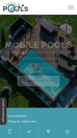 Vorschau der mobilen Webseite www.mobile-pools.de, Mobile Pools UG