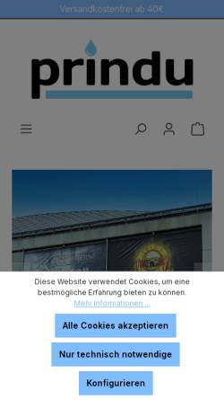 Vorschau der mobilen Webseite www.prindu.com, CONFLAG e.K.