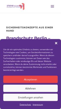 Vorschau der mobilen Webseite www.fb-stiehr.de, Fachplanungsbüro Stiehr