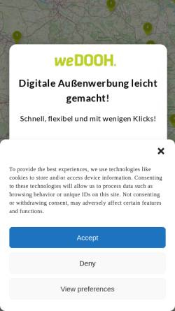 Vorschau der mobilen Webseite wedooh.de, weDOOH