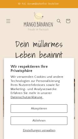 Vorschau der mobilen Webseite mangobananen.de, Mango.Bananen