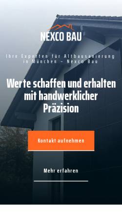 Vorschau der mobilen Webseite nexco-bau.de, Nexco Bau UG