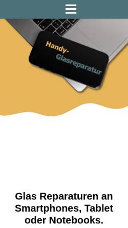 Vorschau der mobilen Webseite handy-glasreparatur.de, Handy Glasreparatur