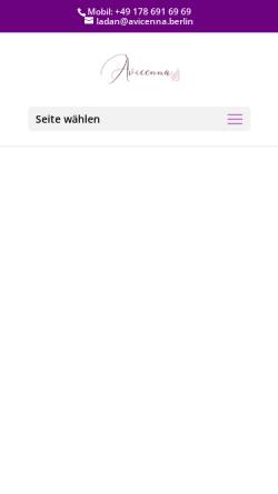 Vorschau der mobilen Webseite avicenna.berlin, Kosmetikstudio Berlin Avicenna