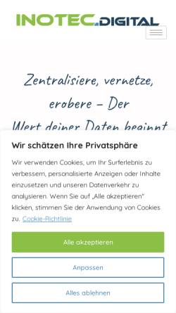 Vorschau der mobilen Webseite inotec.digital, inotec.digital GmbH