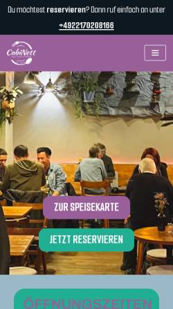 Vorschau der mobilen Webseite cabinett-restaurant.de, CabiNett Restaurant