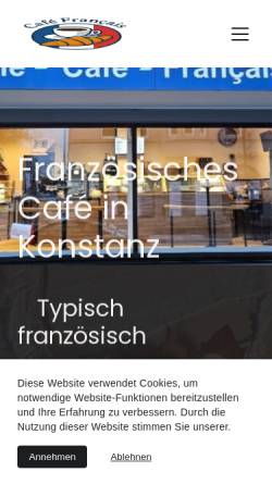 Vorschau der mobilen Webseite cafe-francais.de, Cafe Francais