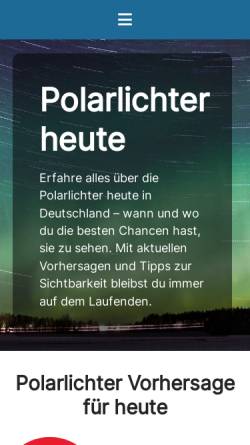 Vorschau der mobilen Webseite polarlichter-heute.de, Polarlichte Heute