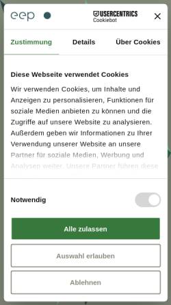 Vorschau der mobilen Webseite www.eep-consulting.com, eep Energieconsulting GmbH