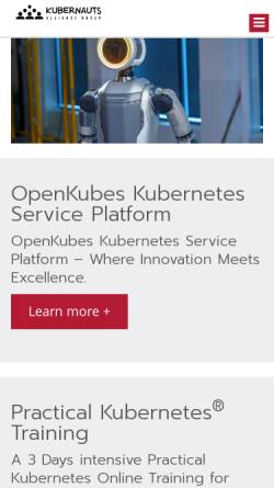 Vorschau der mobilen Webseite kubernauts.de, Kubernauts GmbH