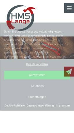 Vorschau der mobilen Webseite www.hms-lange.de, Hausmeisterservice Lange