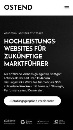 Vorschau der mobilen Webseite webagentur-stuttgart.com, Webdesign Stuttgart