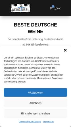 Vorschau der mobilen Webseite weinstuben.com, Weinstuben/Inh. Dominic Viertmann