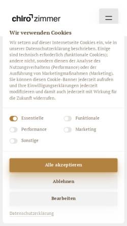 Vorschau der mobilen Webseite chiro-zimmer.de, CHIRO ZIMMER - Wilmersdorf
