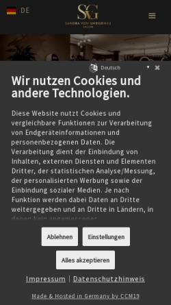 Vorschau der mobilen Webseite www.sandravongneisenau.de, Sandra von Gneisenau Salon GmbH