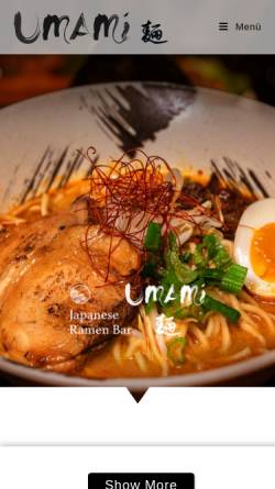 Vorschau der mobilen Webseite umamiramen.de, Umami Ramen