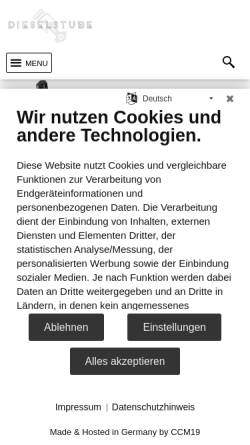 Vorschau der mobilen Webseite www.dieselstube.de, Dieselstube