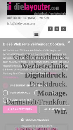 Vorschau der mobilen Webseite dielayouter.com, Die Layouter
