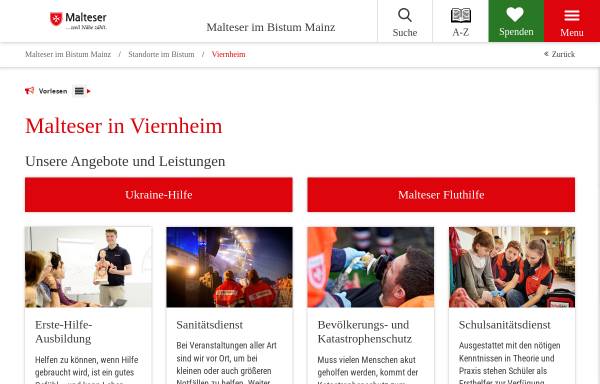 Vorschau von www.malteser-viernheim.de, Malteser Hilfsdienst e.V.