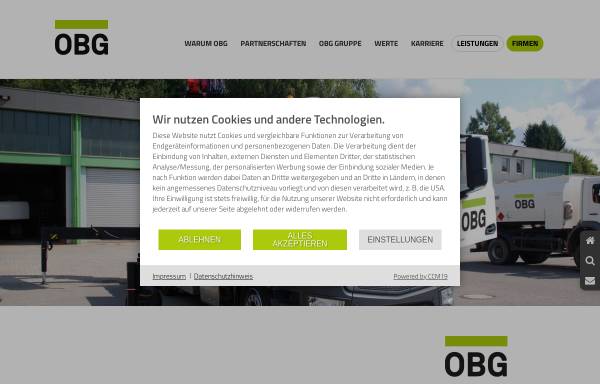 Vorschau von www.obg-logistik.de, OBG-Bau Ottweiler Baugesellschaft mbH und Co. KG