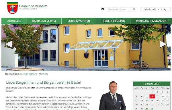 Vorschau von www.vilsheim.de, Gemeinde Vilsheim