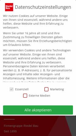 Vorschau der mobilen Webseite www.riedelbau.de, Riedel Bau AG Holding