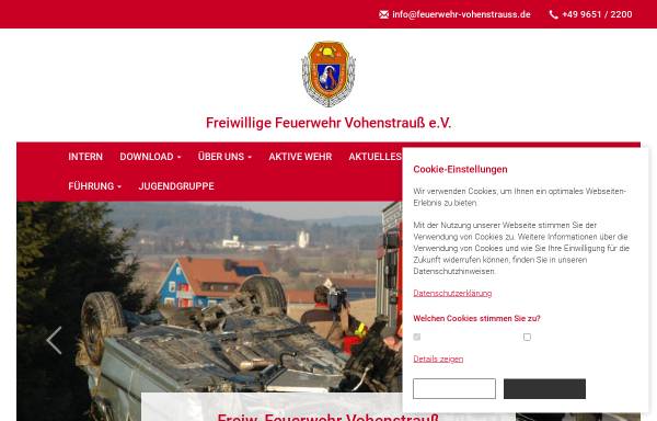 Vorschau von www.feuerwehr-vohenstrauss.de, Freiwillige Feuerwehr Vohenstrauß