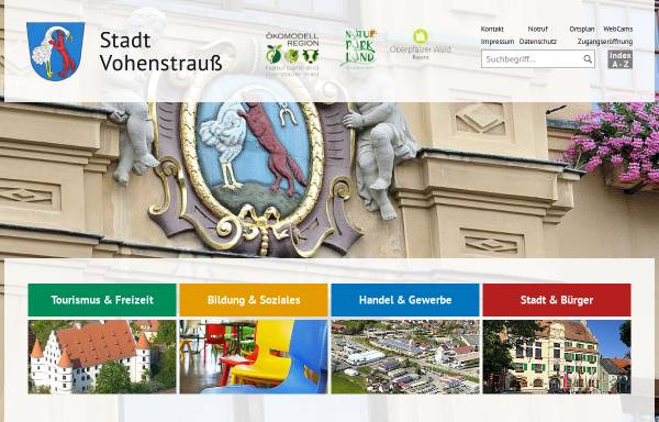 Vorschau von www.vohenstrauss.de, Gemeinde Vohenstrauß