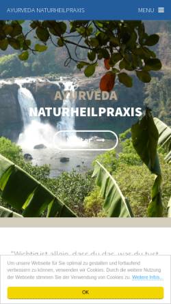 Vorschau der mobilen Webseite www.naturheilpraxis-ayurveda.de, Ihle, Ina, Ayurveda- und Yoga-Gesundsheitscentrum
