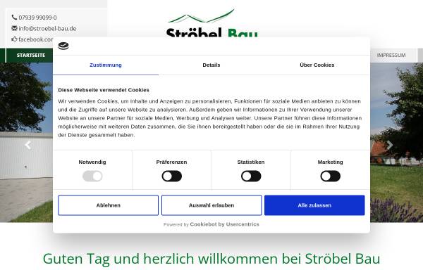 Vorschau von www.stroebel-bau.de, Ströbel Hoch- und Tiefbau GmbH