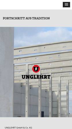 Vorschau der mobilen Webseite www.unglehrt.de, Unglehrt GmbH & CO.KG