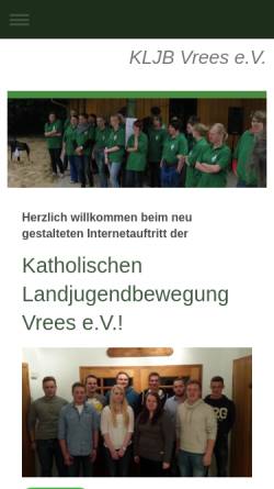 Vorschau der mobilen Webseite www.kljb-vrees.de, KLJB Vrees e.V.
