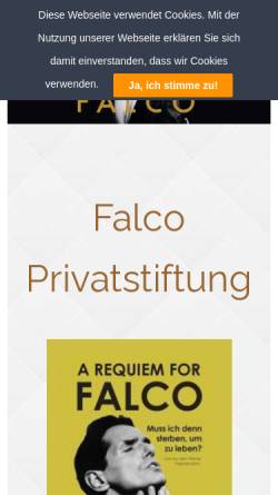 Vorschau der mobilen Webseite www.falco.at, Falco - The Official Site