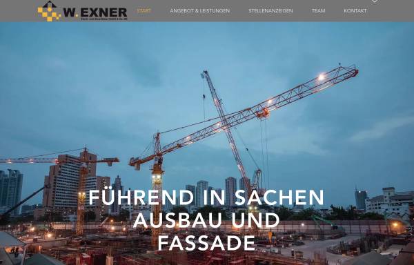 Vorschau von www.exner-stuck.de, W. Exner Stuck- und Akustikbau GmbH & Co. KG