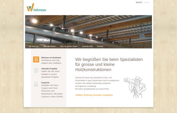 Vorschau von www.whb-wehmeyer.de, Westruper Holz- & Ingenieurbau Wehmeyer GmbH & Co. KG