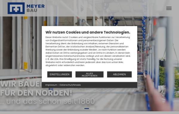 Vorschau von www.meyer-bau.de, Willi Meyer Bauunternehmen GmbH