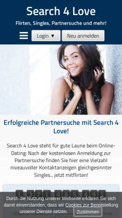 Vorschau der mobilen Webseite www.search4love.de, search4love