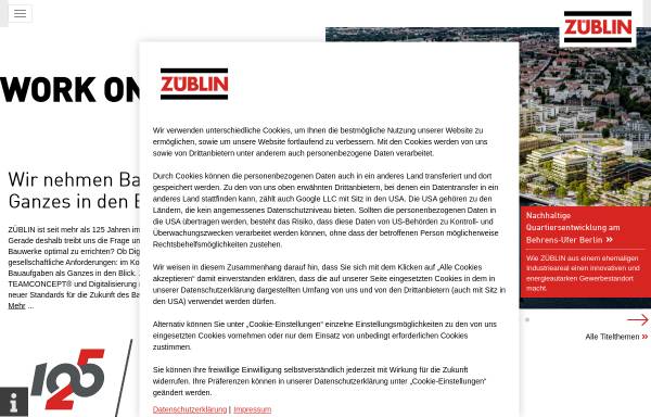 Vorschau von www.zueblin.de, Züblin AG