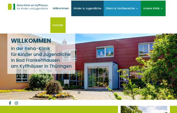 Vorschau von www.kinderreha-kyffhaeuser.de, Reha-Klinik am Kyffhäuser für Kinder und Jugendliche