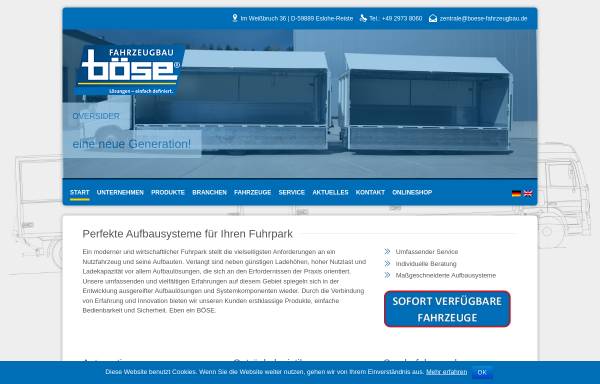 Vorschau von boese-fahrzeugbau.de, Wolfgang Böse Fahrzeugbau GmbH & Co. KG