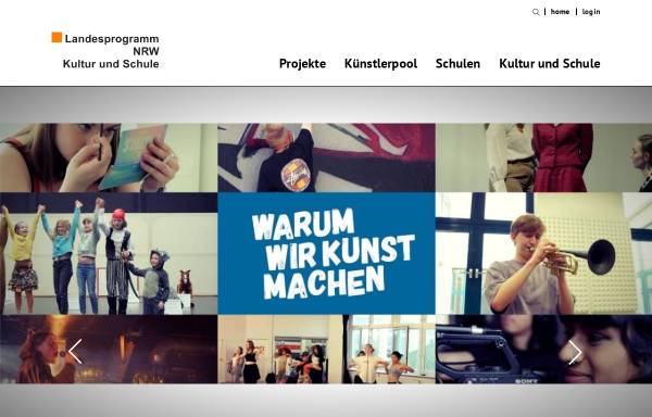 Vorschau von kultur-und-schule.de, Landesprogramm NRW: Kultur und Schule
