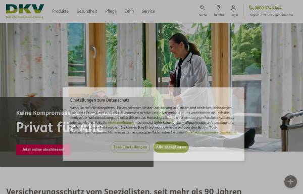 Vorschau von www.dkv.com, Deutsche Krankenversicherung AG (DKV)