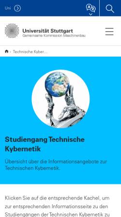 Vorschau der mobilen Webseite www.techkyb.de, Technische Kybernetik