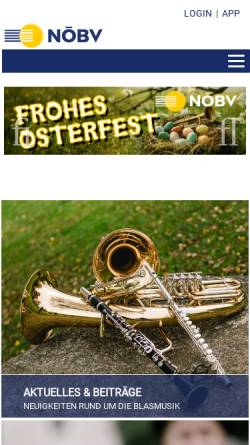 Vorschau der mobilen Webseite www.noebv.at, Niederösterreichischer Blasmusikverband