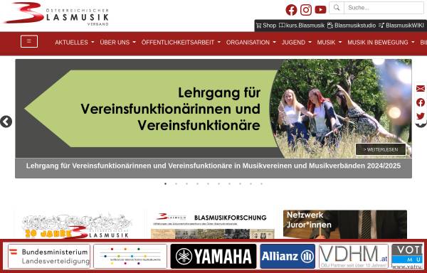 Vorschau von www.blasmusik.at, Österreichischer Blasmusikverband