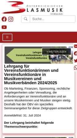 Vorschau der mobilen Webseite www.blasmusik.at, Österreichischer Blasmusikverband
